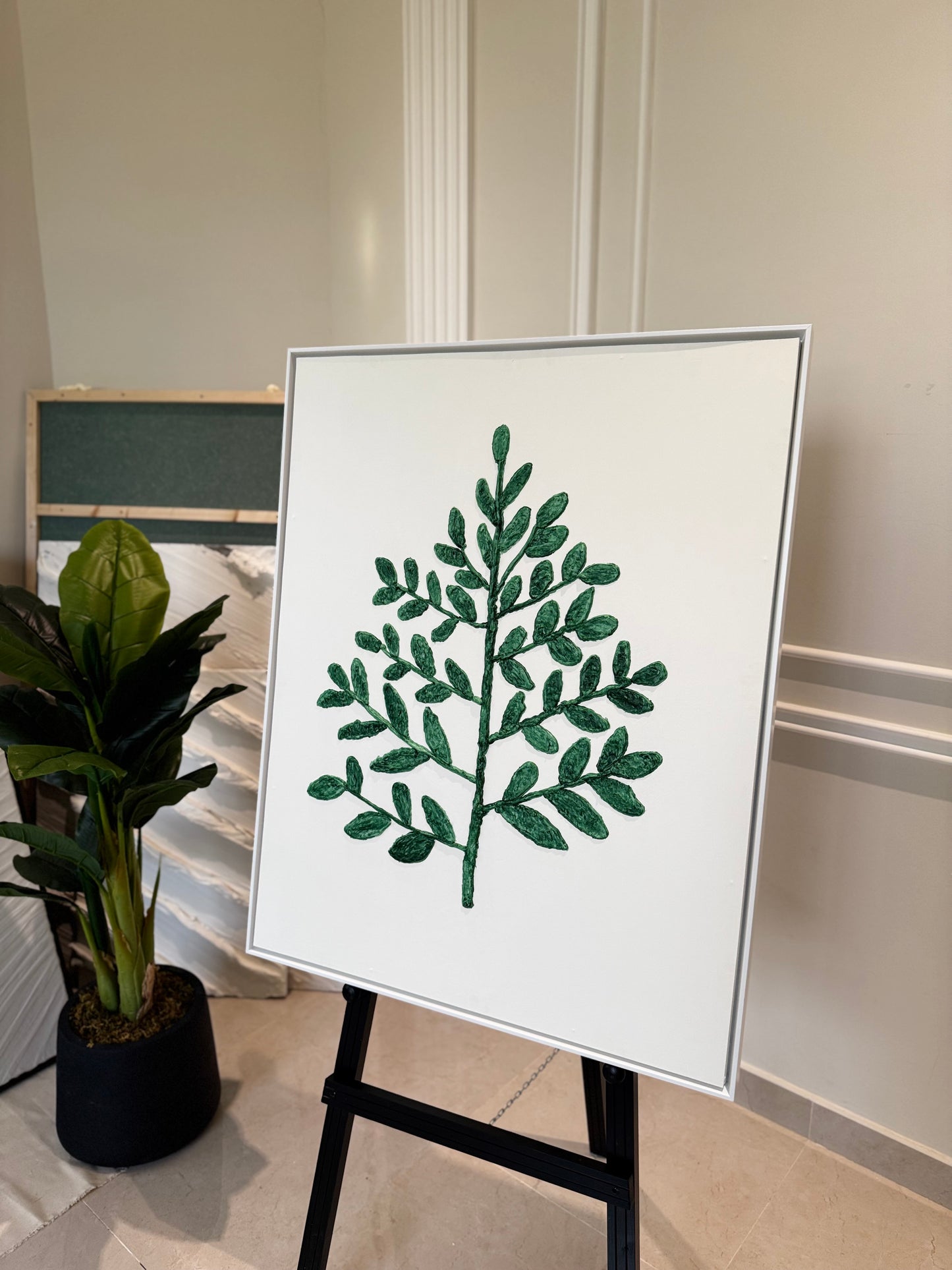 Elegent Leaf - Textured Wall Art