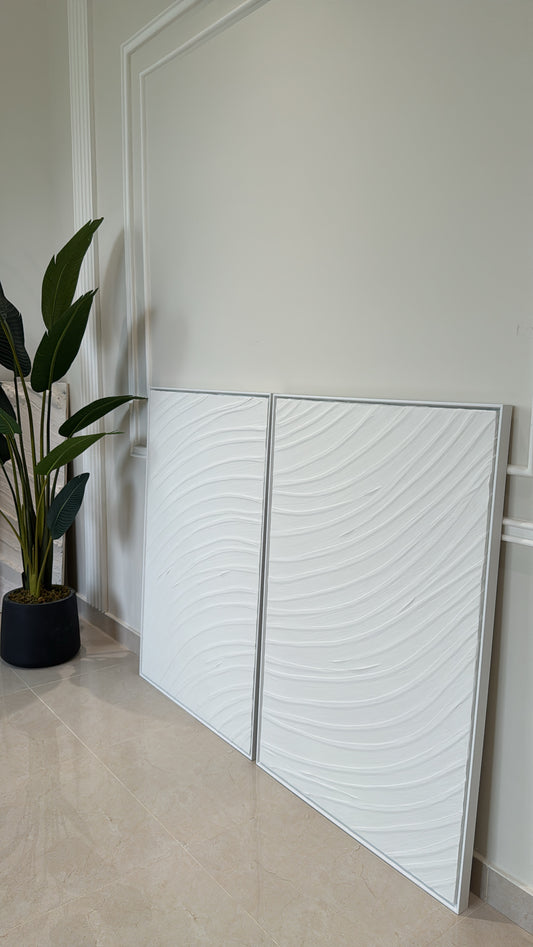 Abstract lines #2 Set of Two - Textured Wall Art