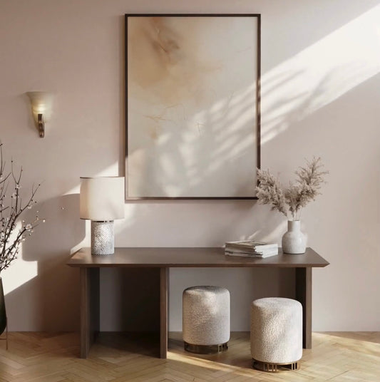 Neutral Creme Beige - Printed on Canvas