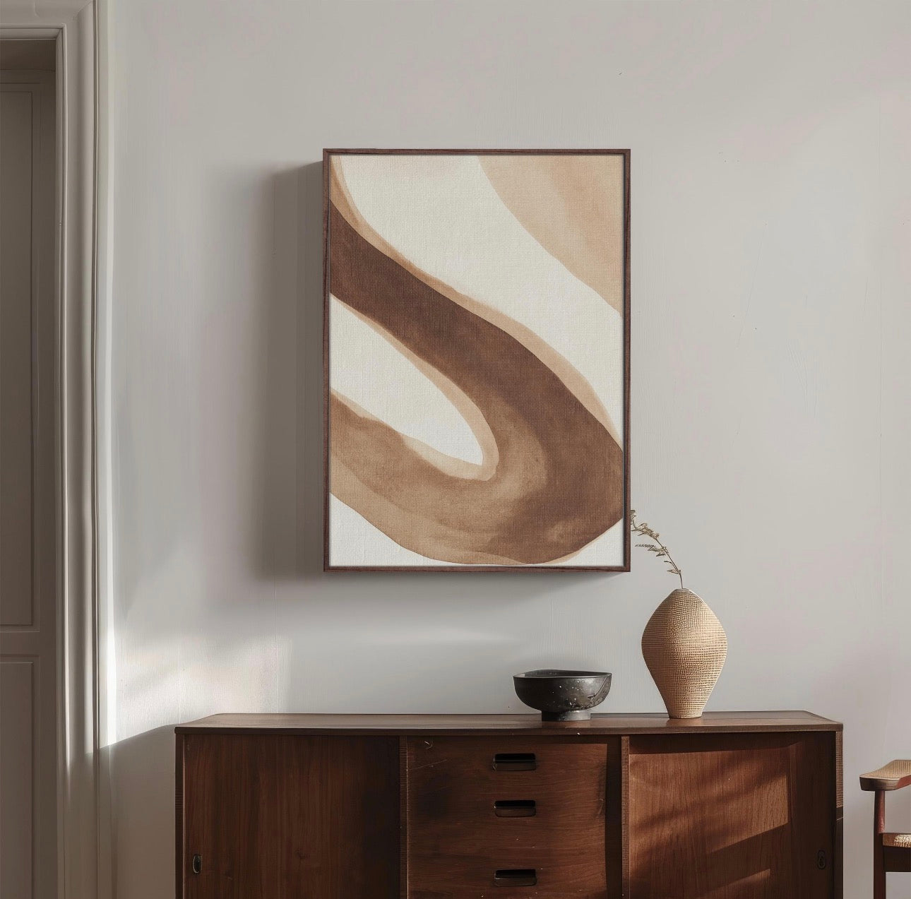 Beige Abstract - Printed on Canvas