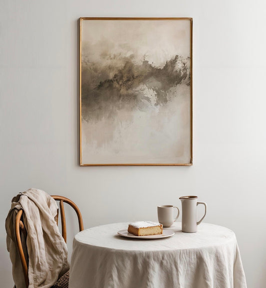 Brown & Beige abstract - Printed on Canvas