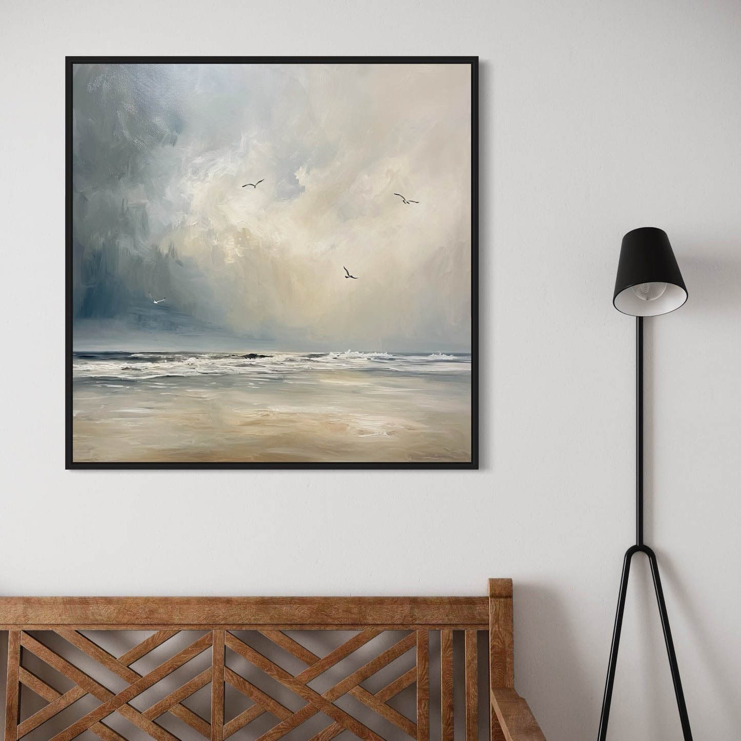 Vintage Neutral Beach - Printed on Canvas
