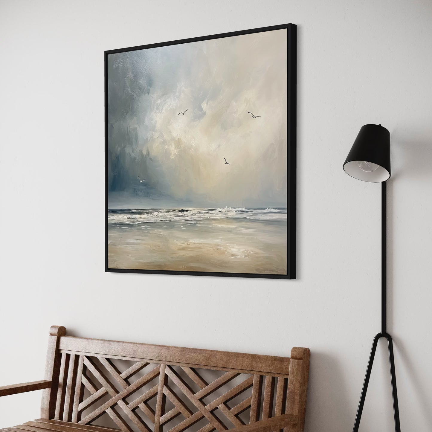 Vintage Neutral Beach - Printed on Canvas