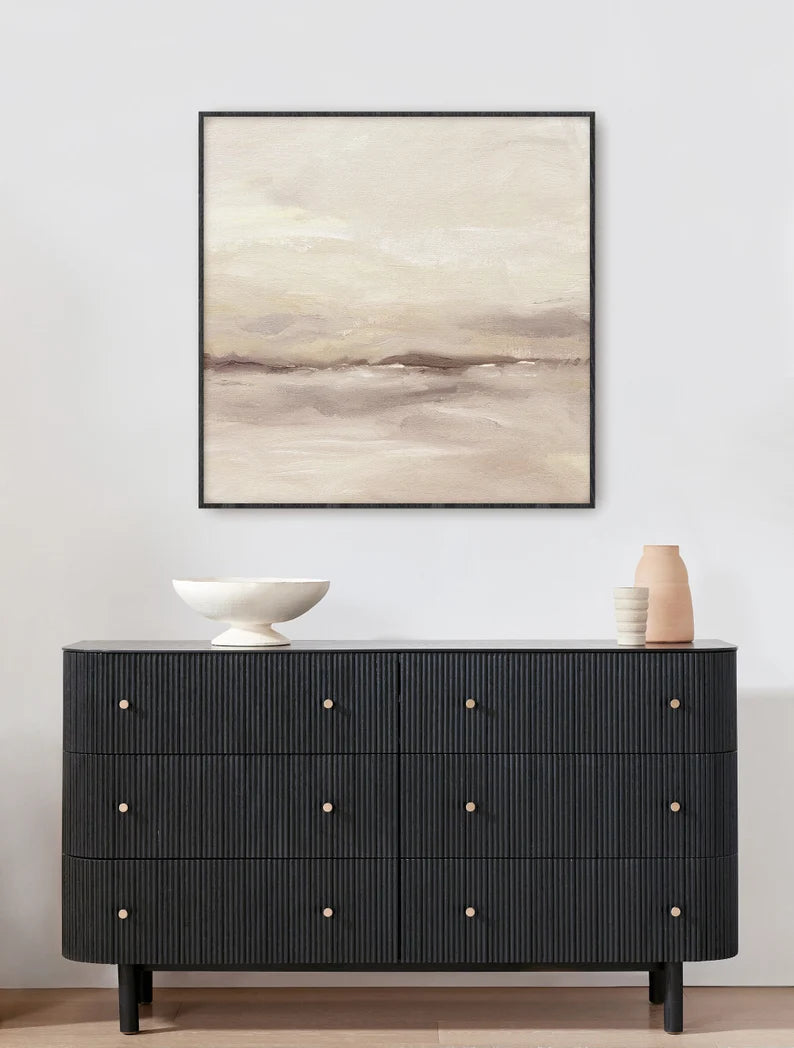 Neutral Abstract Seascape - Printed on Canvas